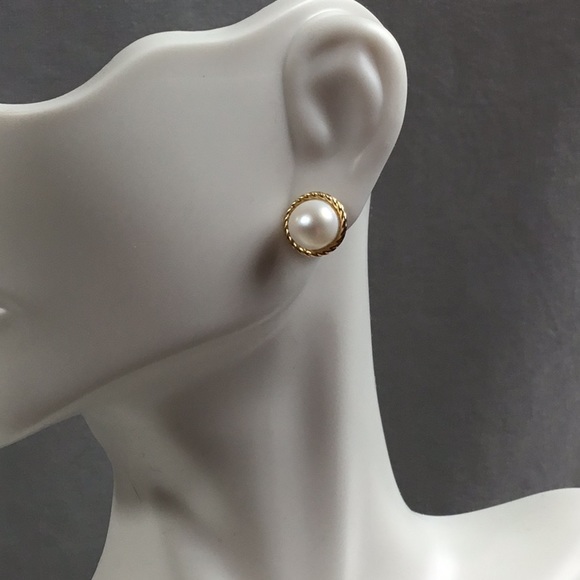 Ross-Simons Jewelry - 14k Mabe/Button Pearl Earrings